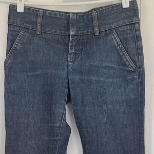 2/$30 ☆ EUC ☆ Express Low-Rise Flared Trouser Jean Stonewash Size 0